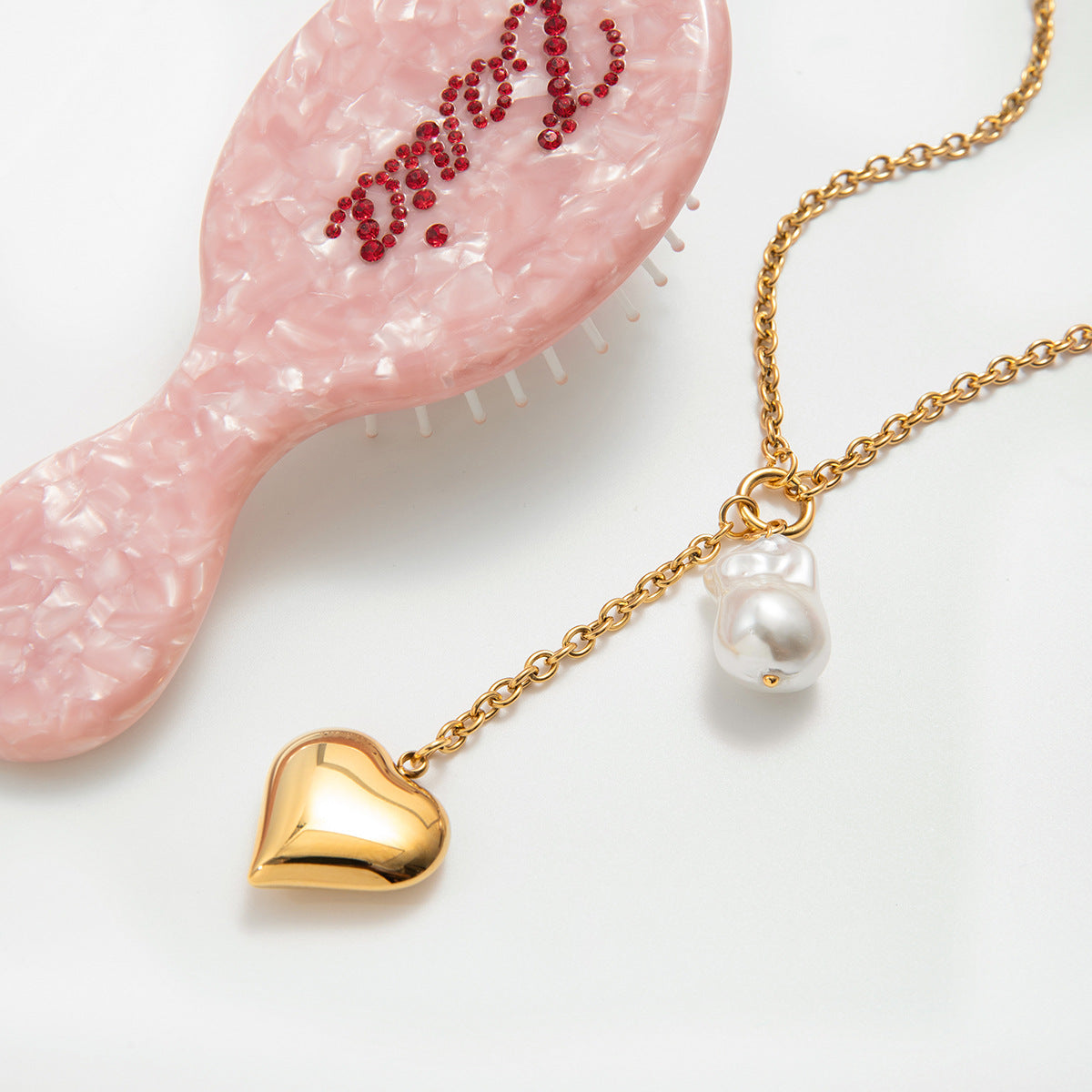 Heart Pearl Necklace