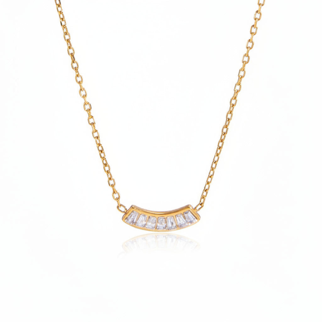 Pink Square Necklace