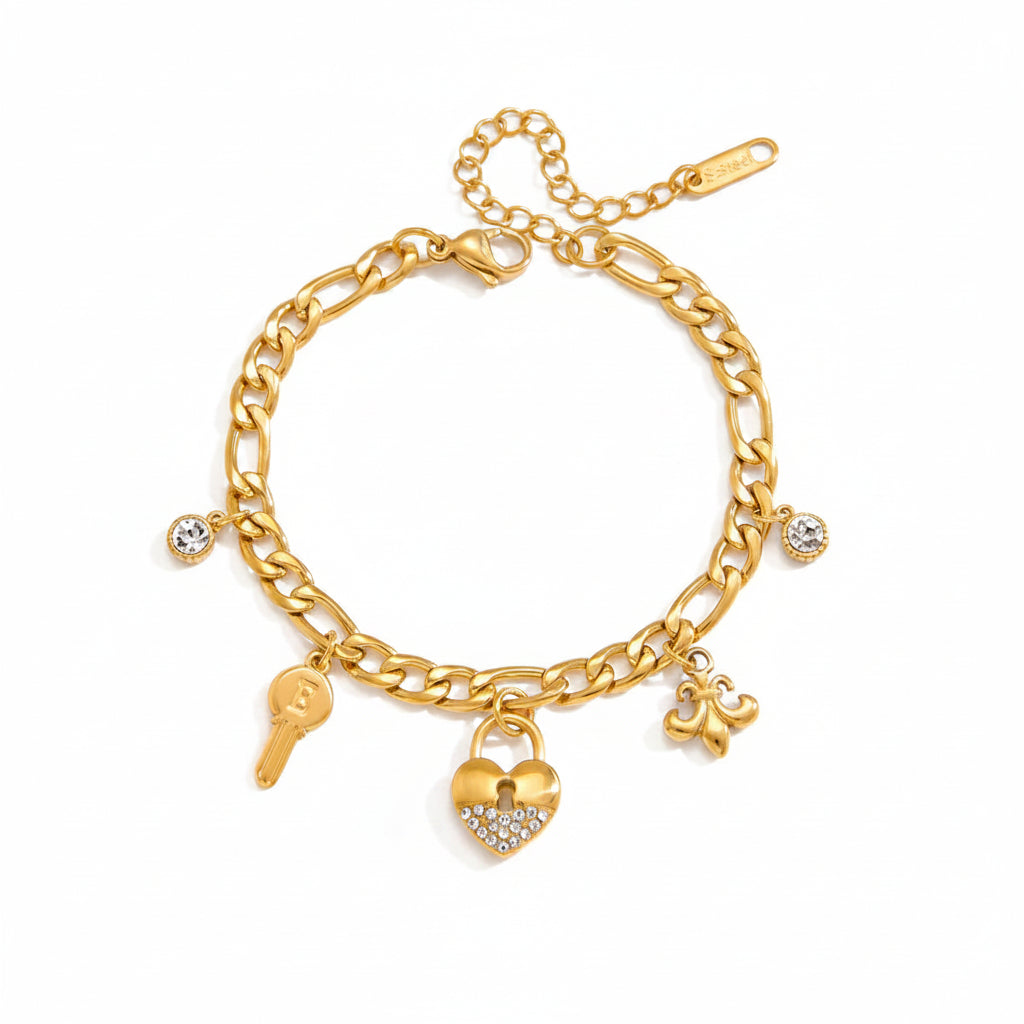 Heart Key Bracelet