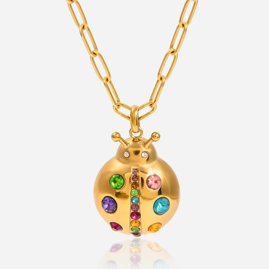 Color Ladybug Necklace