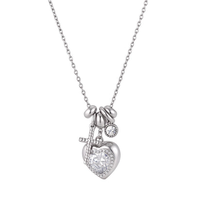 Cross Heart Pendant Necklace