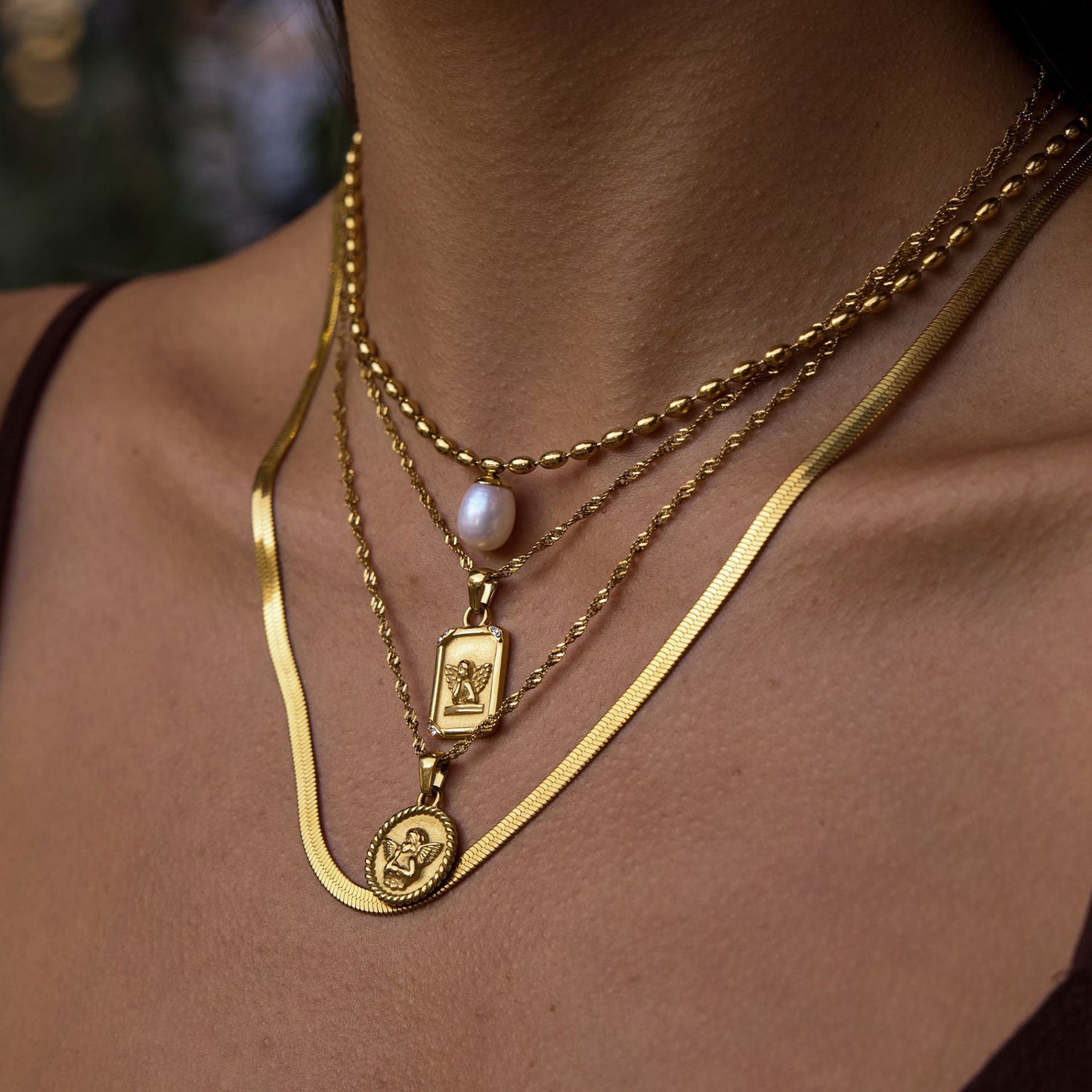 Angel Plate Necklace