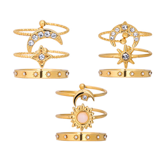 Star Moon Ring