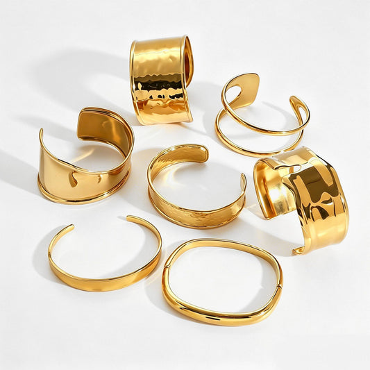 Gold Open Bracelet