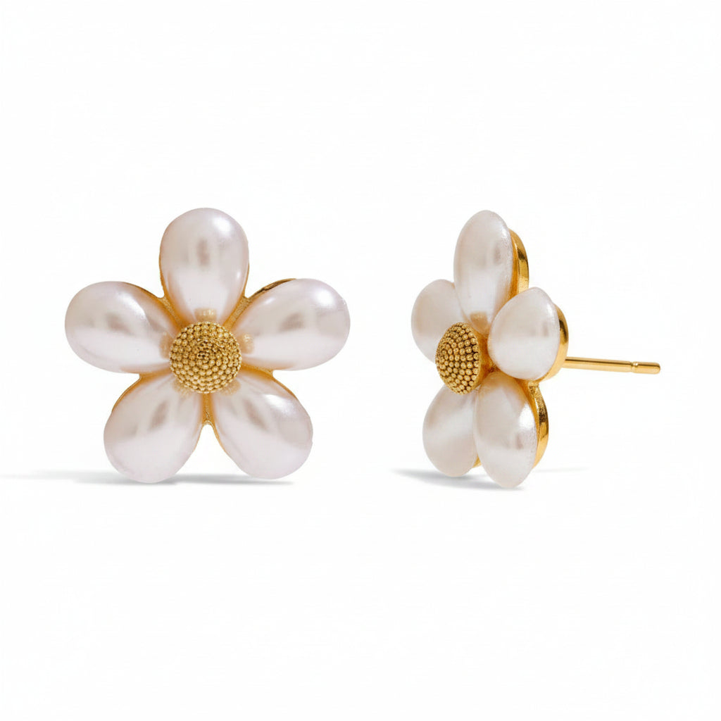 Pearl Petal Ring, Earrings