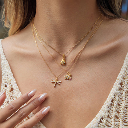 Ladybug Dragonfly Necklace