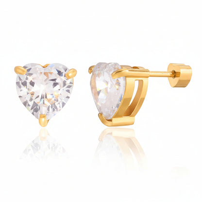 White Gold Stud Earrings