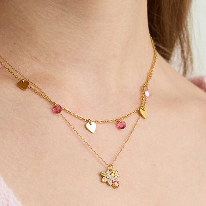 Ladybug Flower Necklace