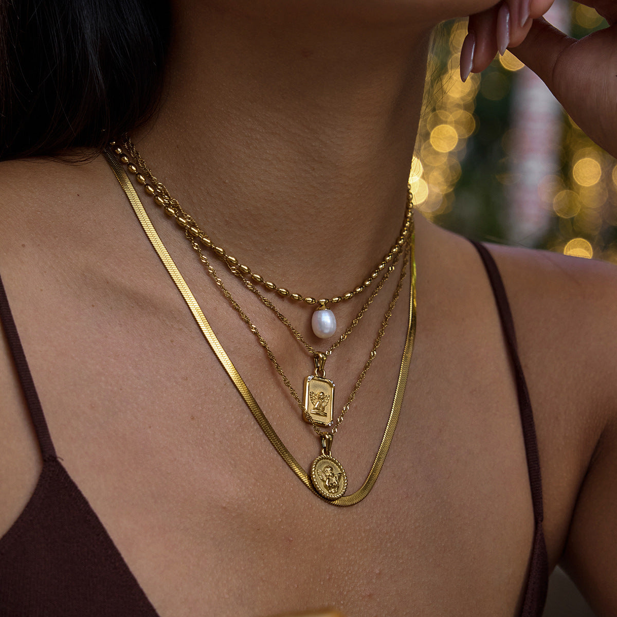 Angel Plate Necklace