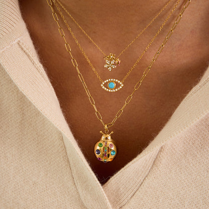 Color Ladybug Necklace