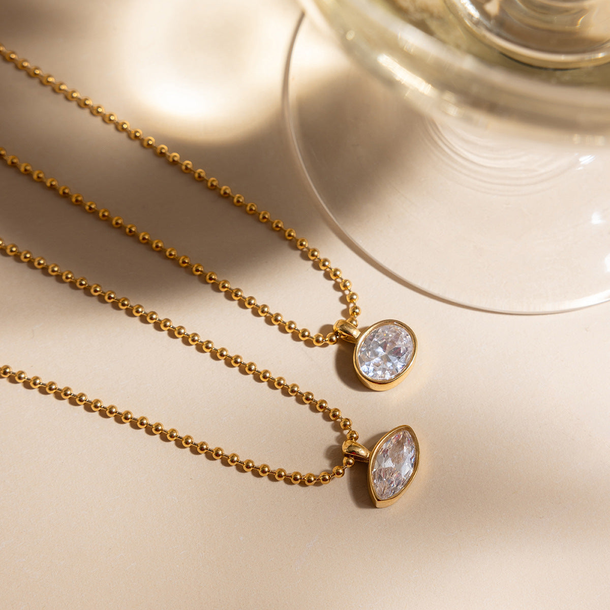Jewel Bead Chain Necklace