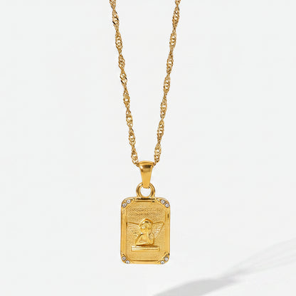 Angel Plate Necklace