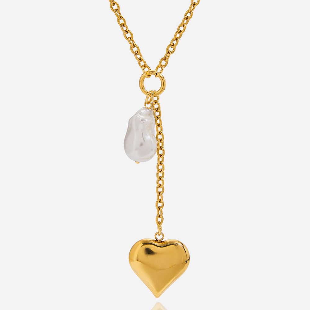 Heart Pearl Necklace