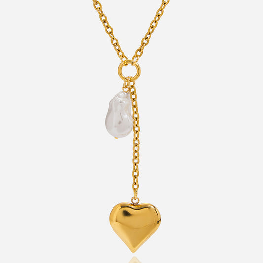 Heart Pearl Necklace
