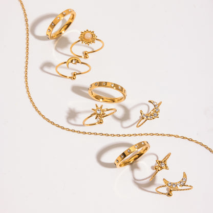 Star Moon Ring