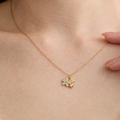 Ladybug Flower Necklace