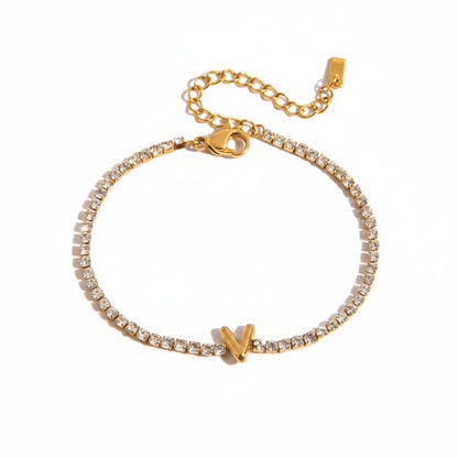 Diamond Letters Bracelet
