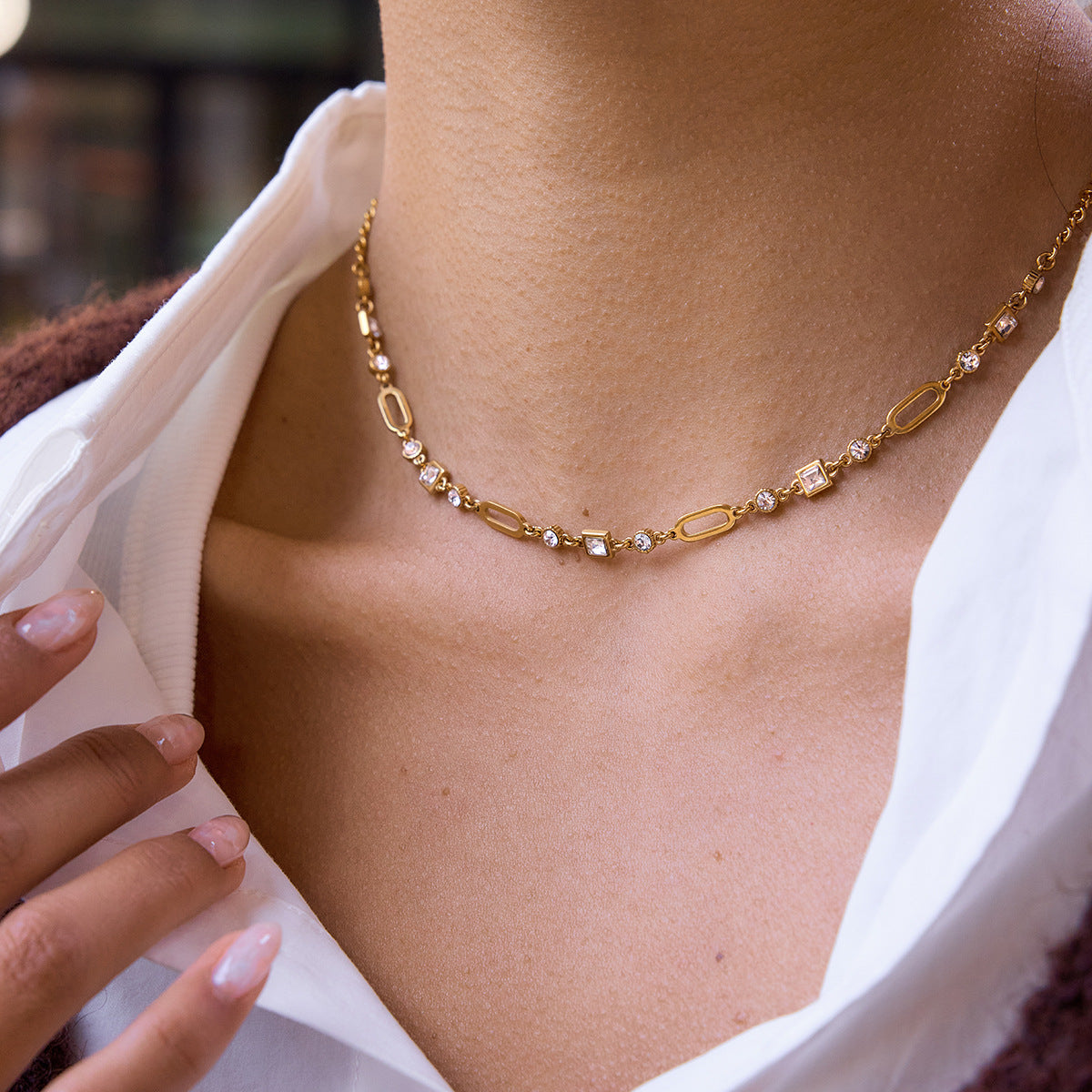 Crystal Chain Necklace