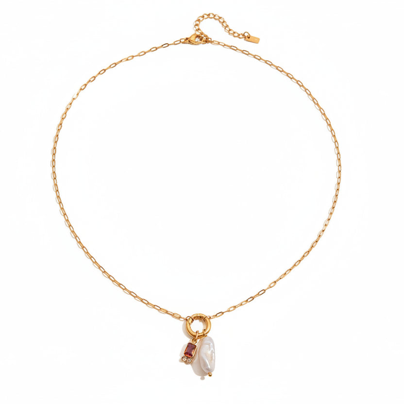 Birthstone Pearl Necklace