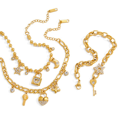 Heart Key Bracelet
