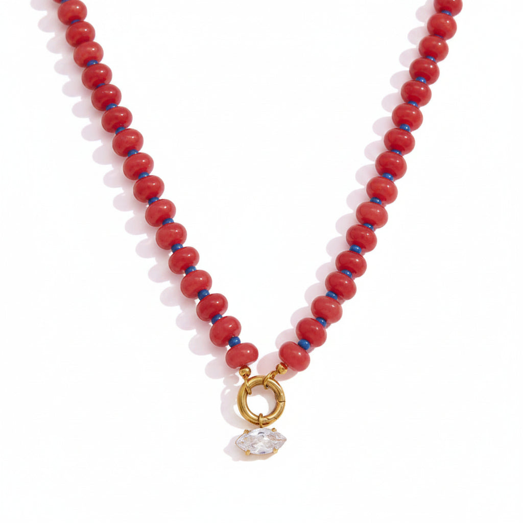 Natural Stone Crystal Necklace