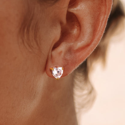 White Gold Stud Earrings