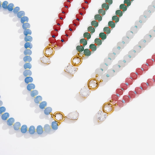 Natural Stone Crystal Necklace