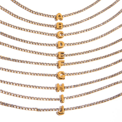 Diamond Letters Bracelet