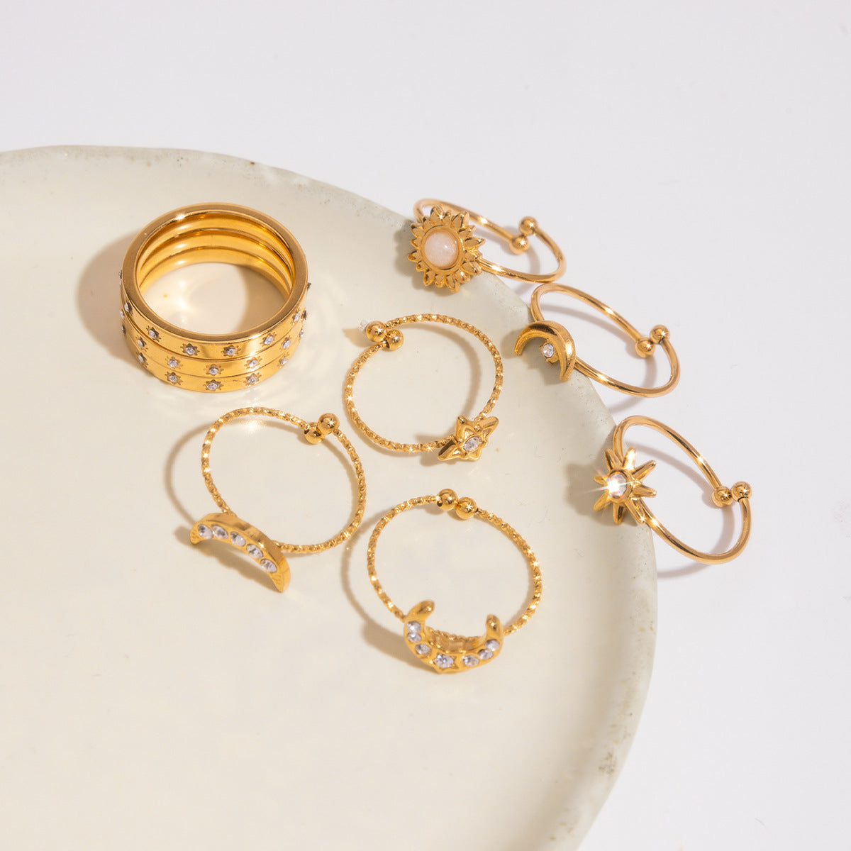 Star Moon Ring