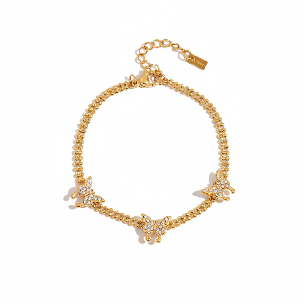 Three Butterfly Bracelet