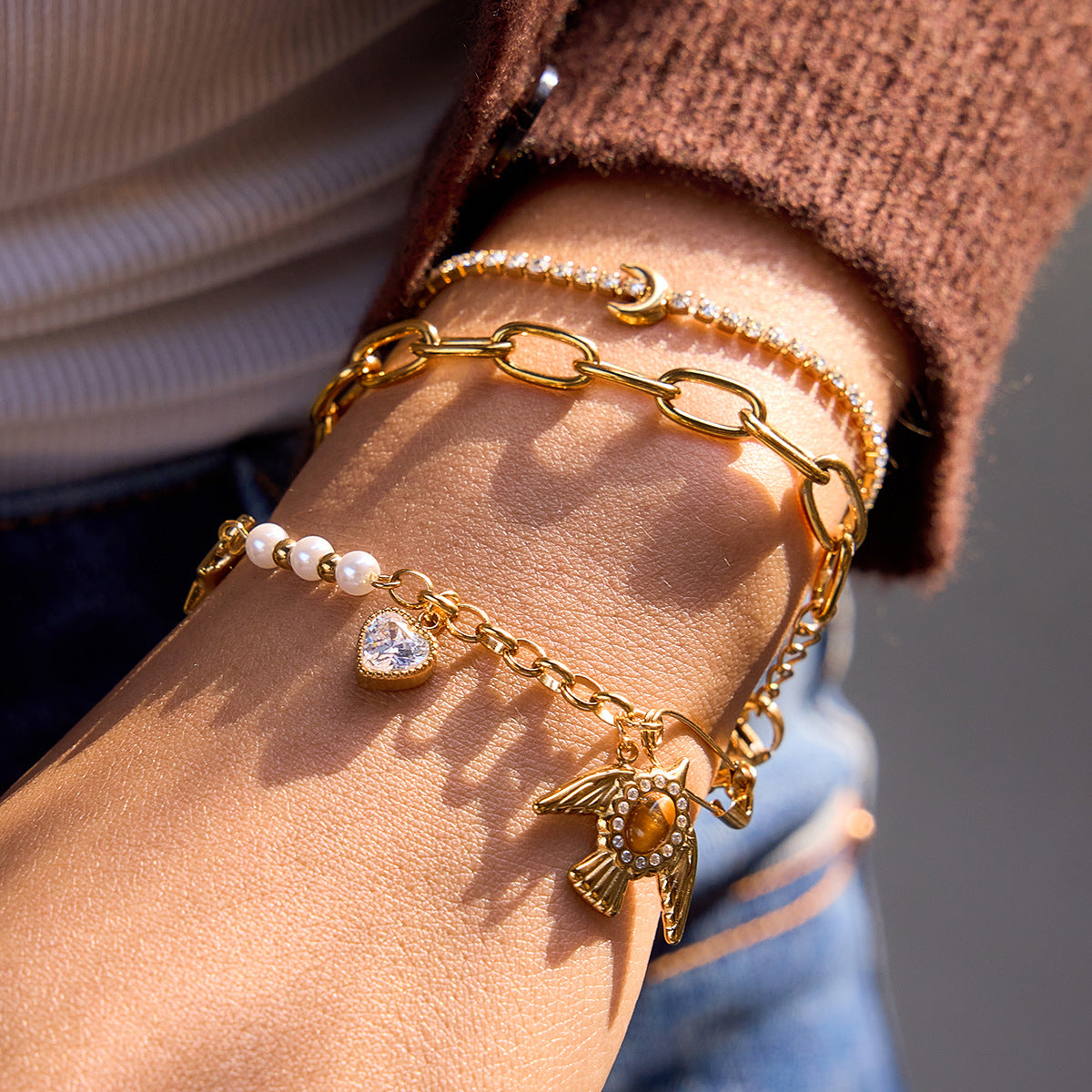 Stone Bird Bracelet