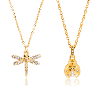 Ladybug Dragonfly Necklace