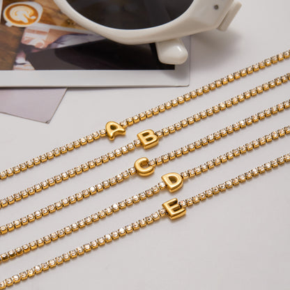 Diamond Letters Bracelet