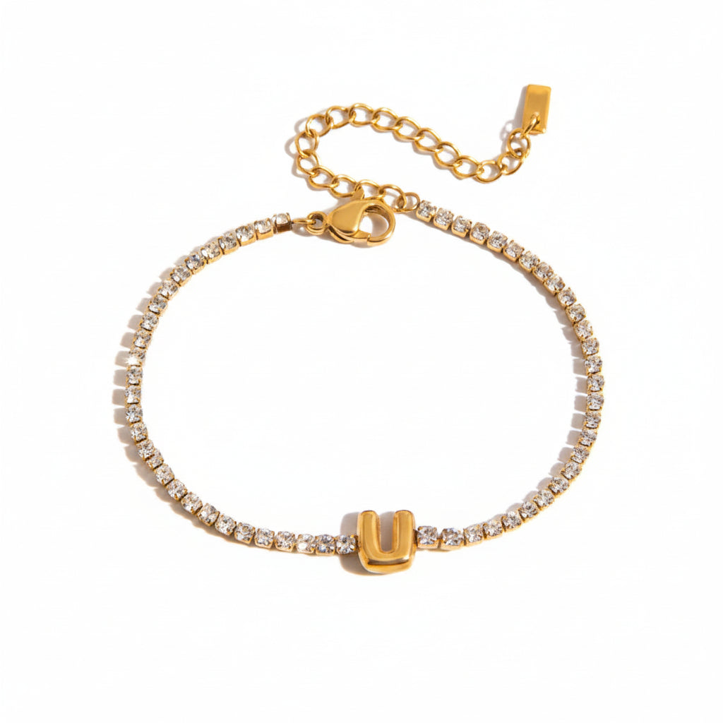 Diamond Letters Bracelet