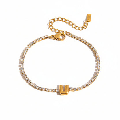 Diamond Letters Bracelet