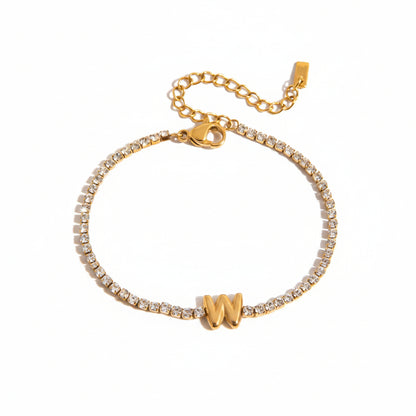 Diamond Letters Bracelet