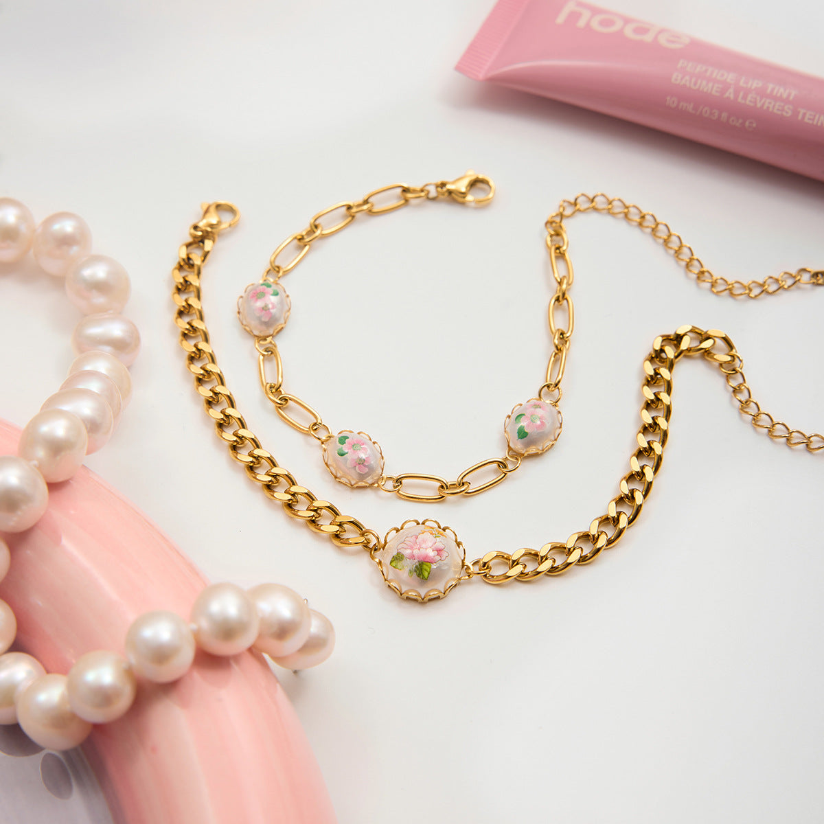 Flower Pearl Bracelet