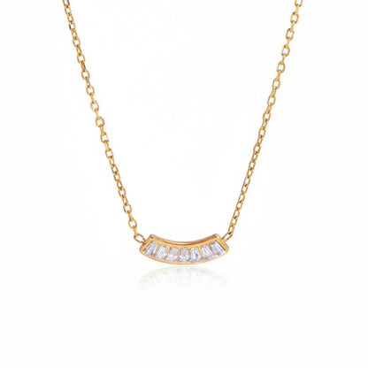 Pink Square Necklace