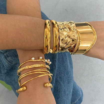 Gold Open Bracelet