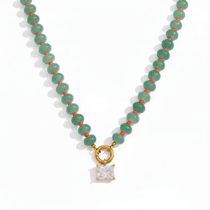 Natural Stone Crystal Necklace