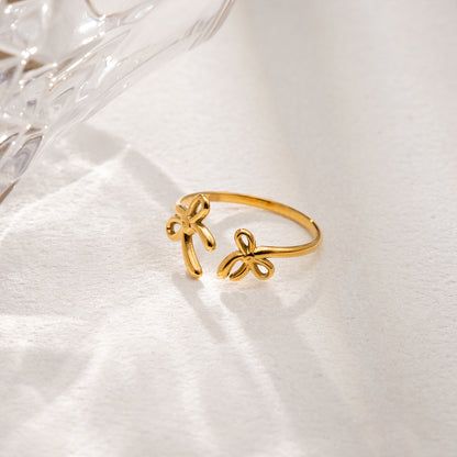 Two Ribbon Ring