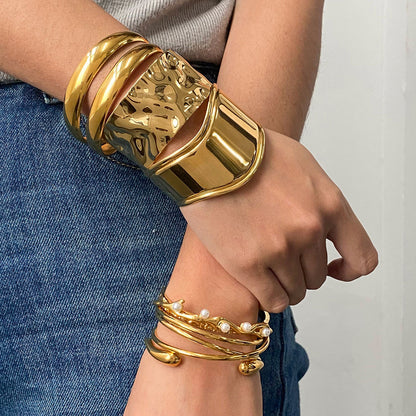 Gold Open Bracelet