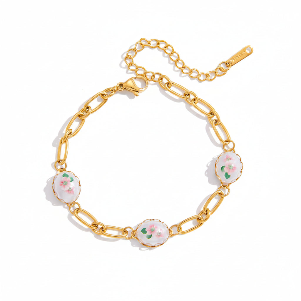 Flower Pearl Bracelet