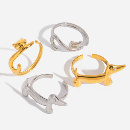 Dachshund And Cat Ring