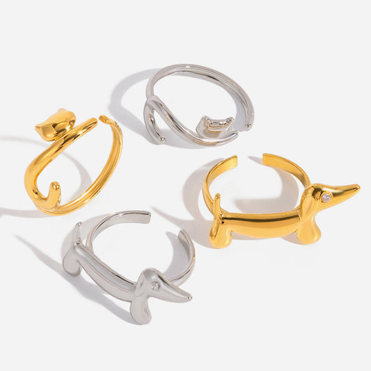 Dachshund And Cat Ring