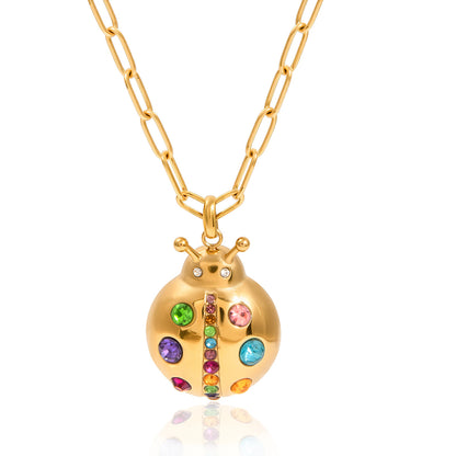 Color Ladybug Necklace