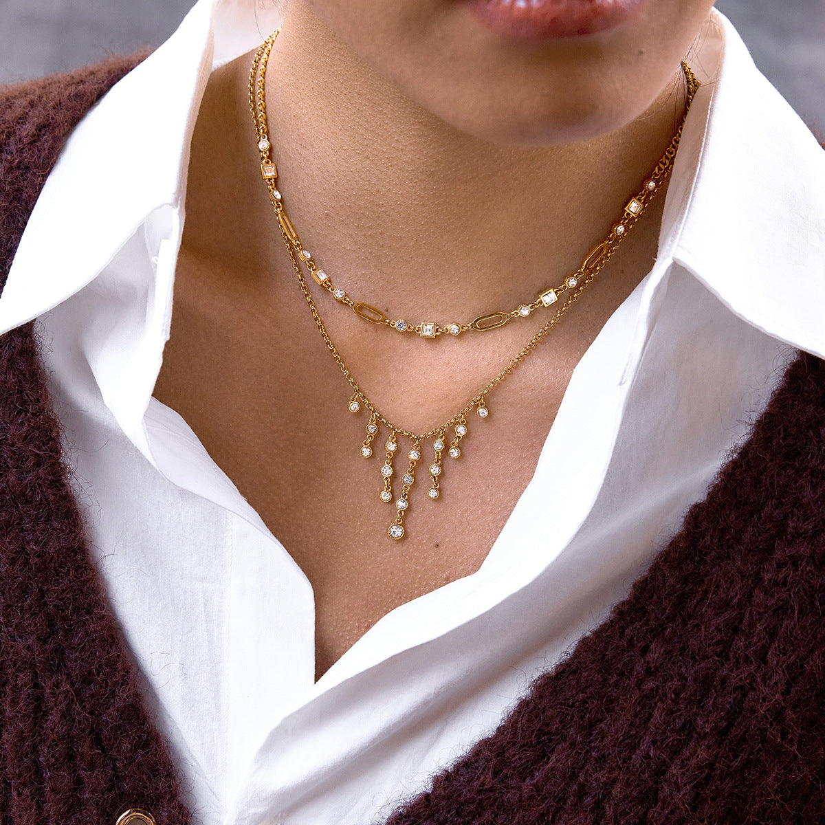 Crystal Chain Necklace