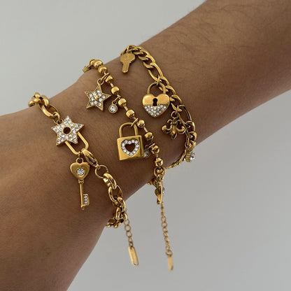 Heart Key Bracelet