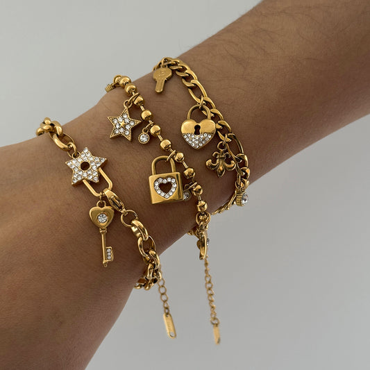 Heart Key Bracelet