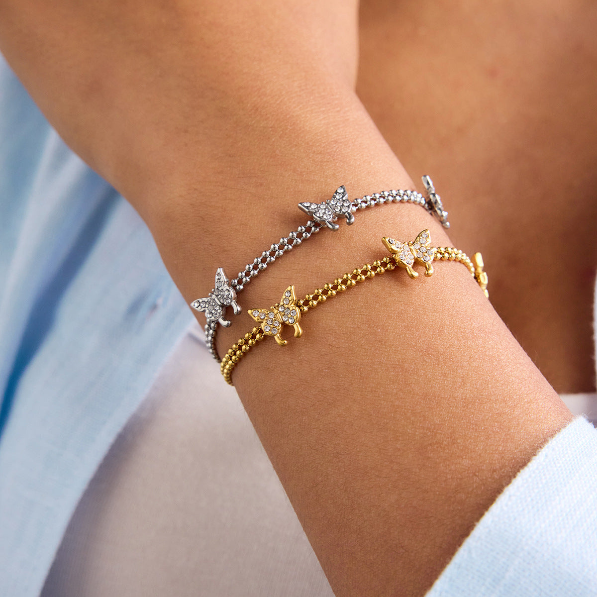 Three Butterfly Bracelet